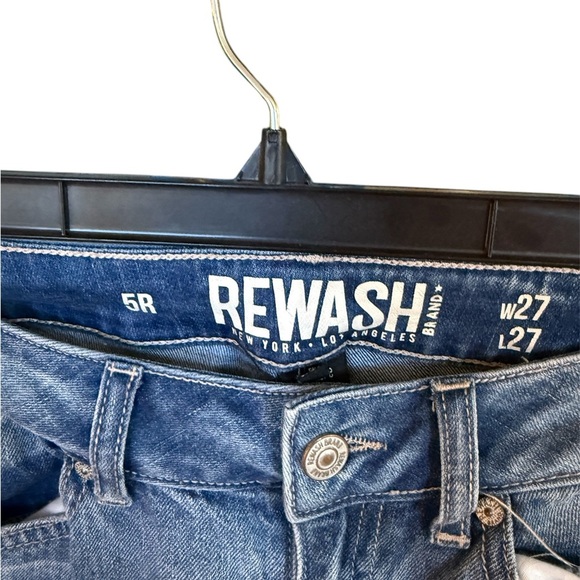 Rewash Blue Jeans with Black Lace Detailing - Picture 5 of 5